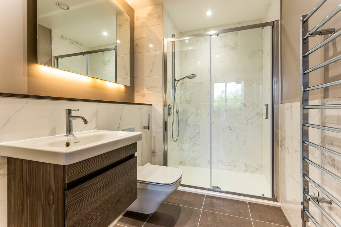 Rivershill 08 Carrara Marble Ensuite Joseph King Interiors Bristol