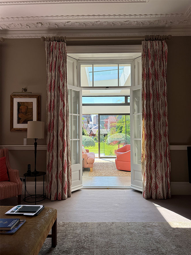 5 glazed garden room with modern coral furniture joseph king interiors bristol