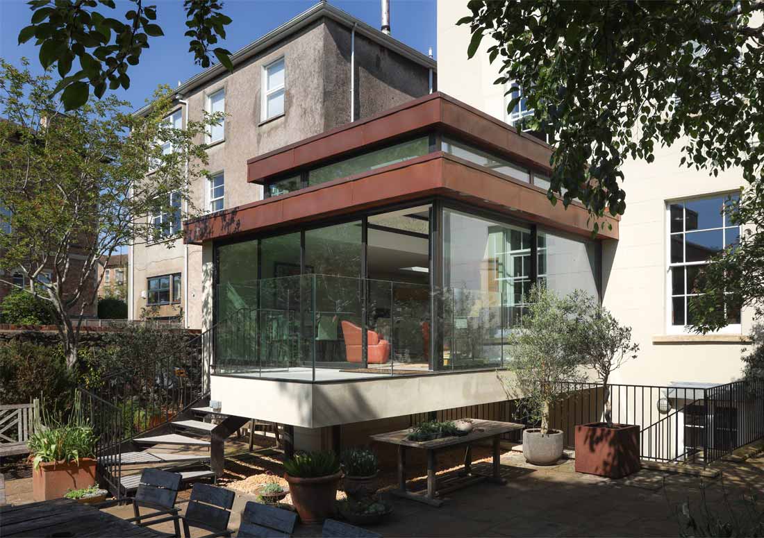 Modern glazed extension on victorian villa joseph king interiors bristol