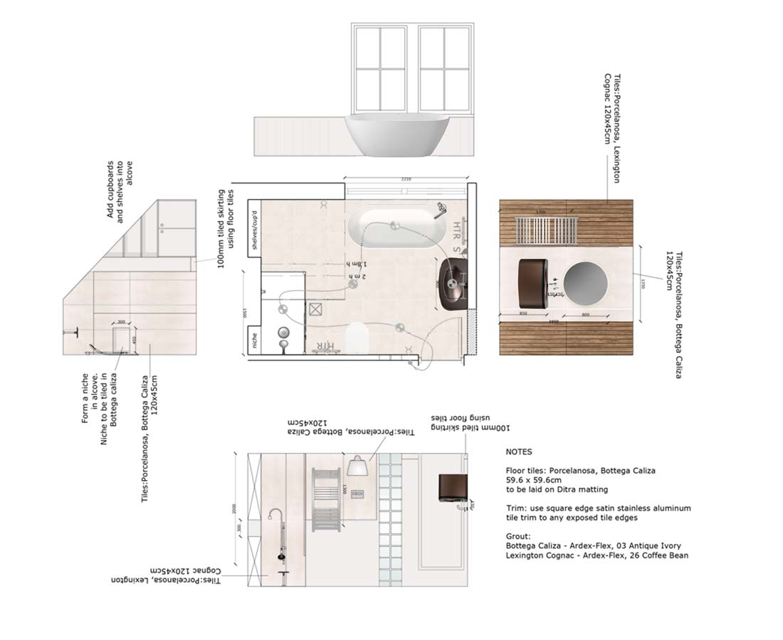 Coloured-technical-bathroom-renovation-drawing-Joseph-King-Interiors-Bristol Coloured technical bathroom renovation drawing